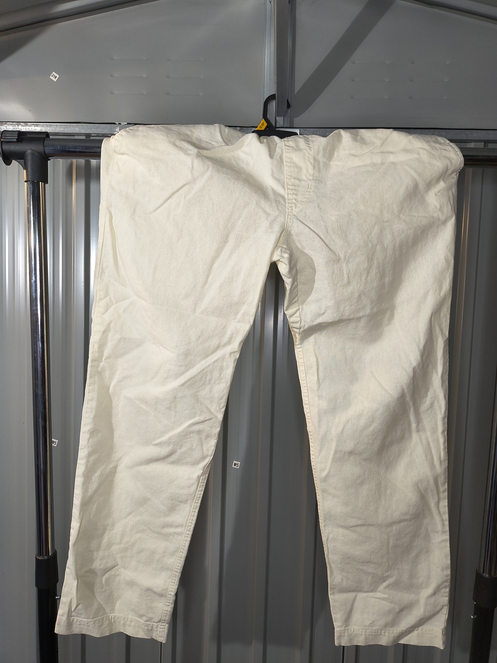 Men's Cream Cotton Pants